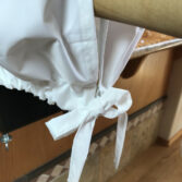 White Dust Cover pull tie